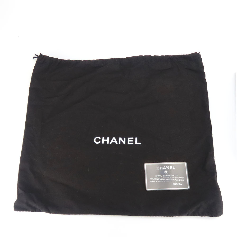 CHANEL Shoulder Bag A17567 denim Navy Chocolate bar Women Used Authentic