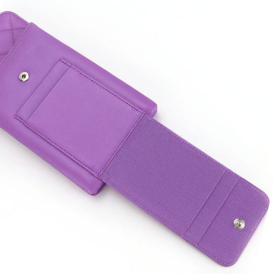 CHANEL Shoulder Bag lambskin purple Matrasse Women Used Authentic