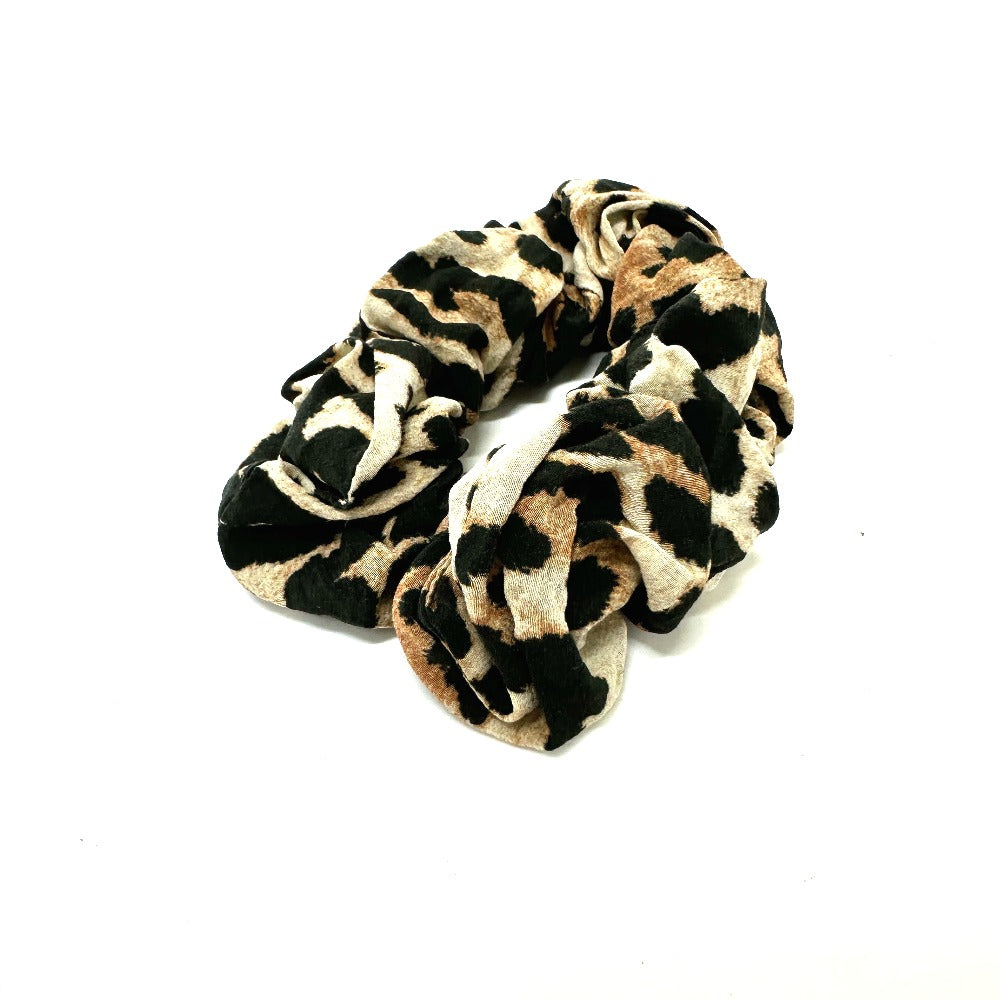 DOLCE&GABBANA hair accessory Nylon Brown Leopard Women Used Authentic