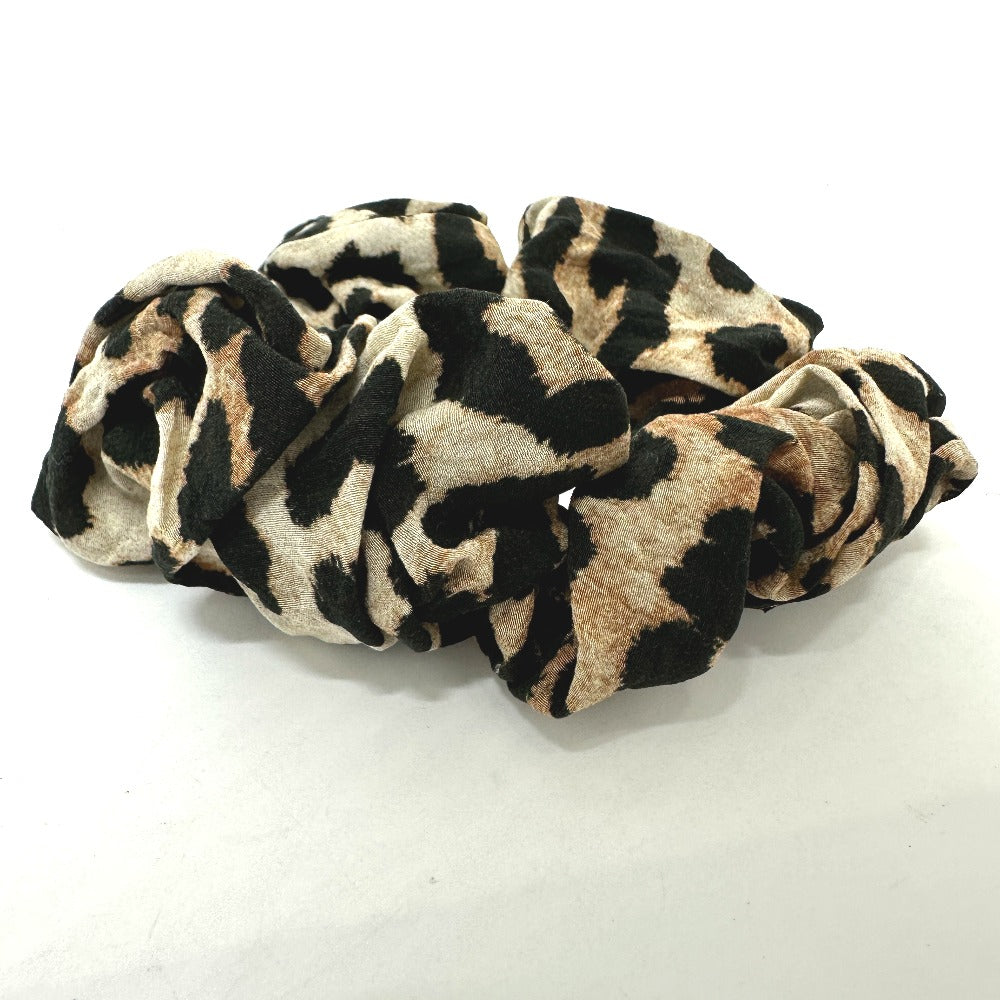 DOLCE&GABBANA hair accessory Nylon Brown Leopard Women Used Authentic