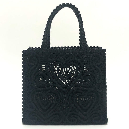 DOLCE&GABBANA Handbag cotton black Heart plate