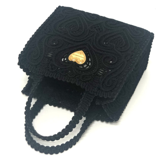 DOLCE&GABBANA Handbag cotton black Heart plate