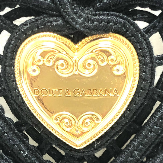 DOLCE&GABBANA Handbag cotton black Heart plate