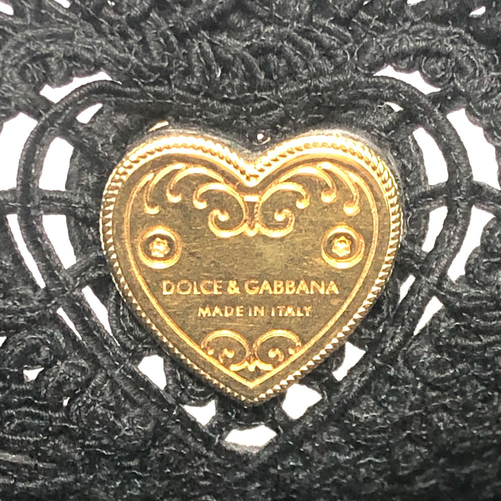 DOLCE&GABBANA Handbag cotton black Heart plate