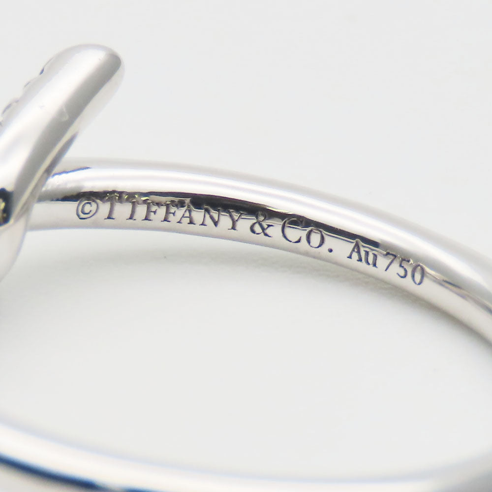 TIFFANY&Co. Ring Diamond, 18K White Gold White gold knot Women Used Authentic