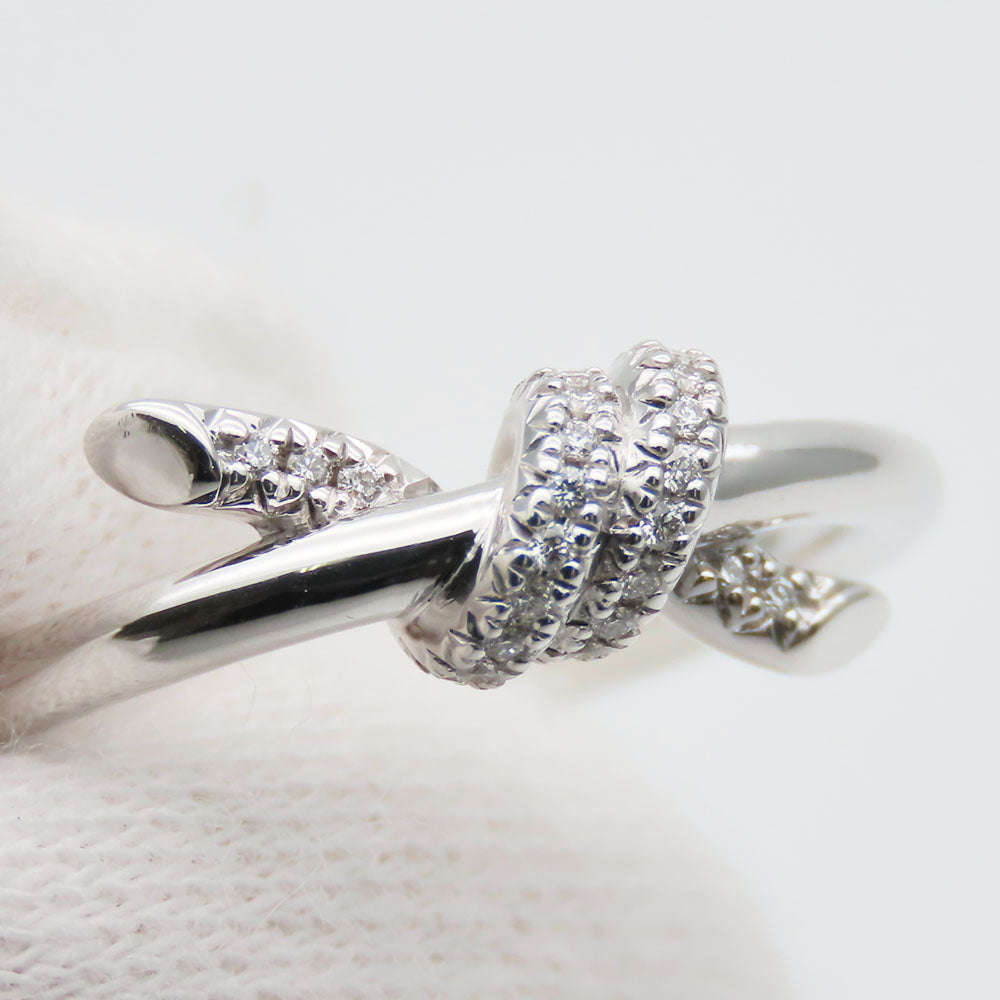 TIFFANY&Co. Ring Diamond, 18K White Gold White gold knot Women Used Authentic