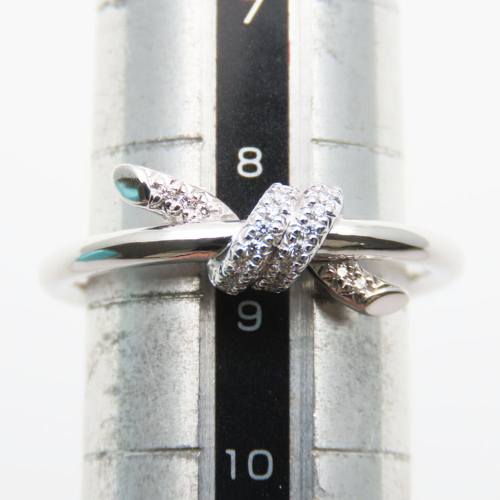TIFFANY&Co. Ring Diamond, 18K White Gold White gold knot Women Used Authentic