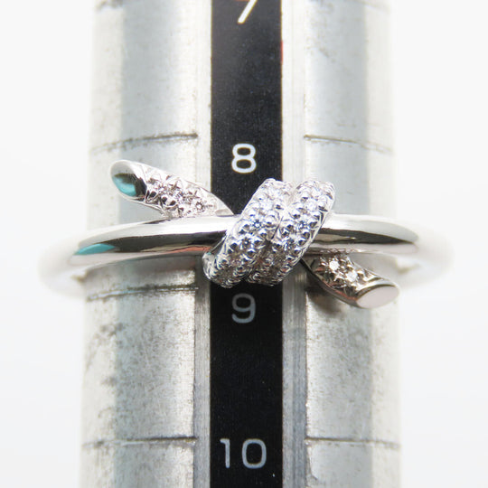 TIFFANY&Co. Ring Diamond, 18K White Gold White gold knot Women Used Authentic