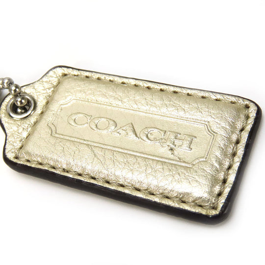 COACH Shoulder Bag 14771 leather gold Christine Women Used Authentic