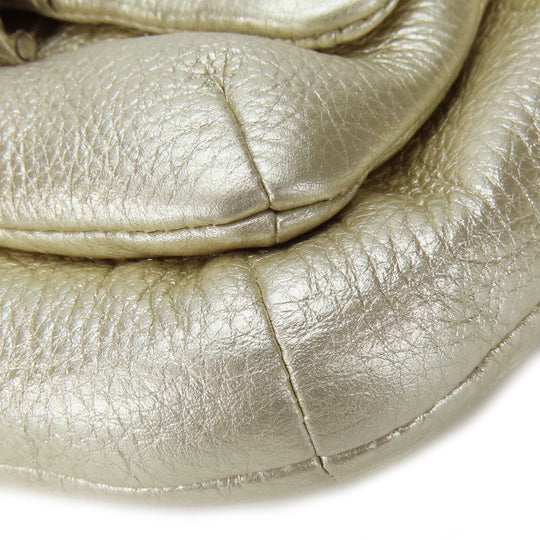 COACH Shoulder Bag 14771 leather gold Christine Women Used Authentic