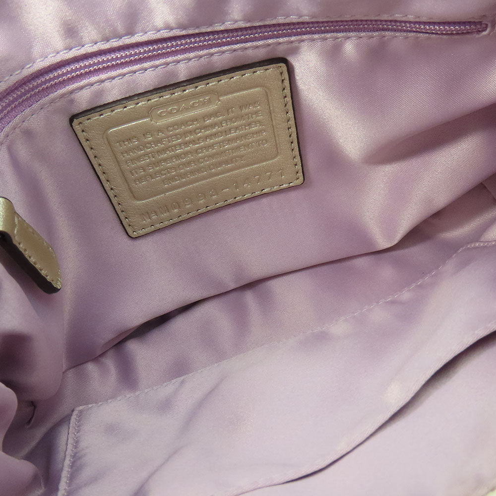 COACH Shoulder Bag 14771 leather gold Christine Women Used Authentic