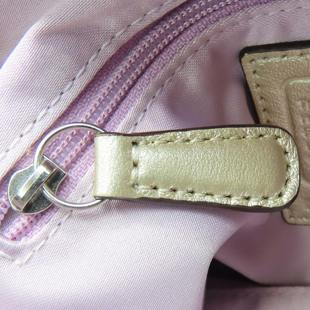 COACH Shoulder Bag 14771 leather gold Christine Women Used Authentic