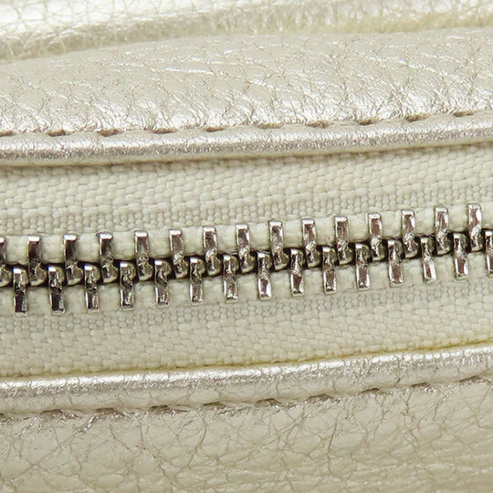 COACH Shoulder Bag 14771 leather gold Christine Women Used Authentic