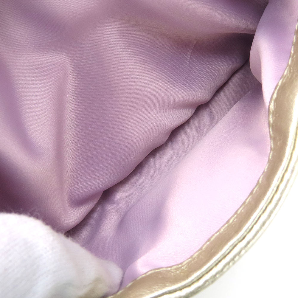 COACH Shoulder Bag 14771 leather gold Christine Women Used Authentic