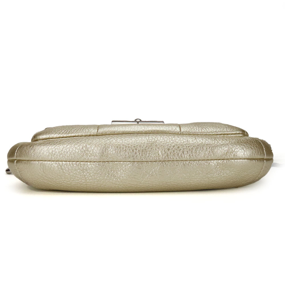 COACH Shoulder Bag 14771 leather gold Christine Women Used Authentic