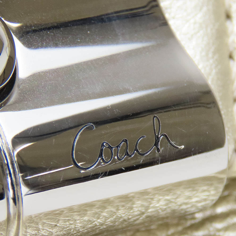 COACH Shoulder Bag 14771 leather gold Christine Women Used Authentic