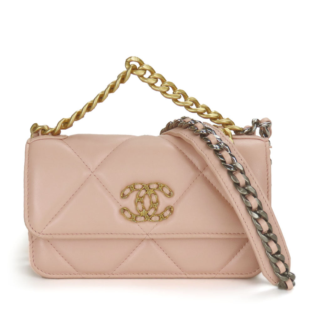 CHANEL Shoulder Bag AP3067 lambskin pink chanel 19