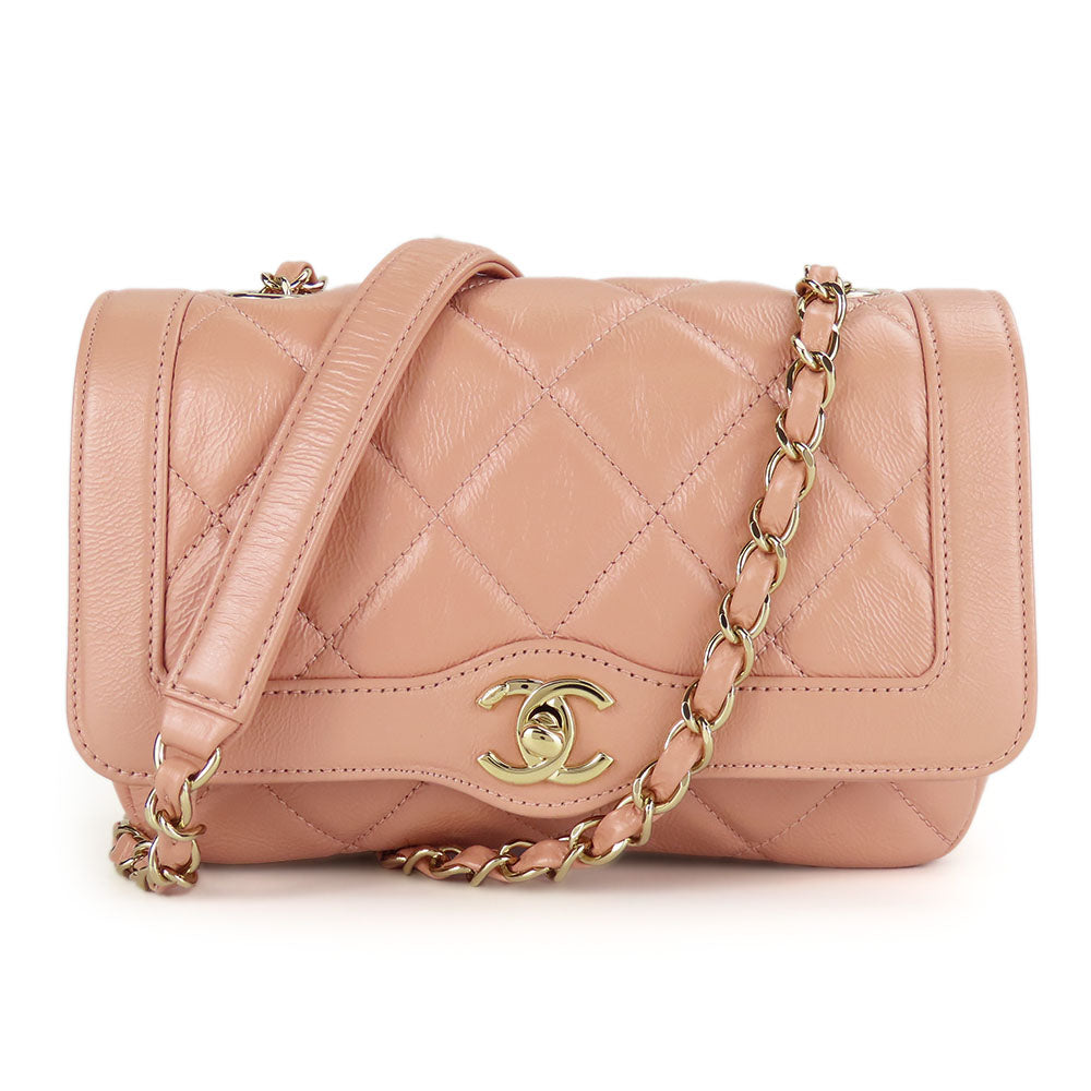 CHANEL Shoulder Bag leather pink Matrasse Women Used Authentic