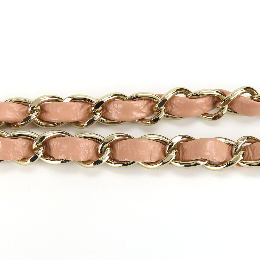 CHANEL Shoulder Bag leather pink Matrasse Women Used Authentic