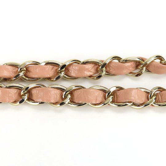 CHANEL Shoulder Bag leather pink Matrasse Women Used Authentic