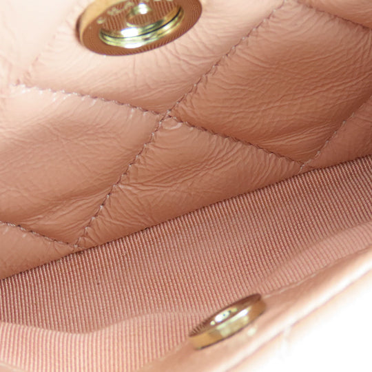 CHANEL Shoulder Bag leather pink Matrasse Women Used Authentic