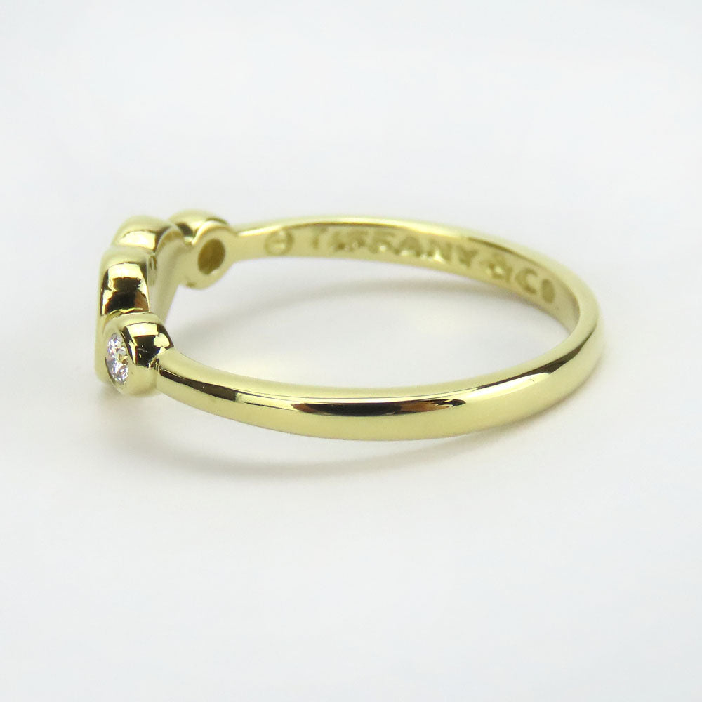 TIFFANY&Co. Ring K18 Yellow Gold, Diamond Yellow Gold Full heart Women Used Authentic