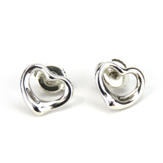 TIFFANY&Co. Pierce Silver925, K14 Gold Silver Open heart Women Used Authentic