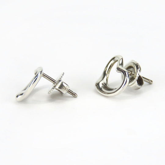 TIFFANY&Co. Pierce Silver925, K14 Gold Silver Open heart Women Used Authentic