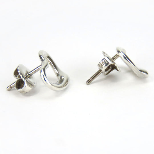 TIFFANY&Co. Pierce Silver925, K14 Gold Silver Open heart Women Used Authentic