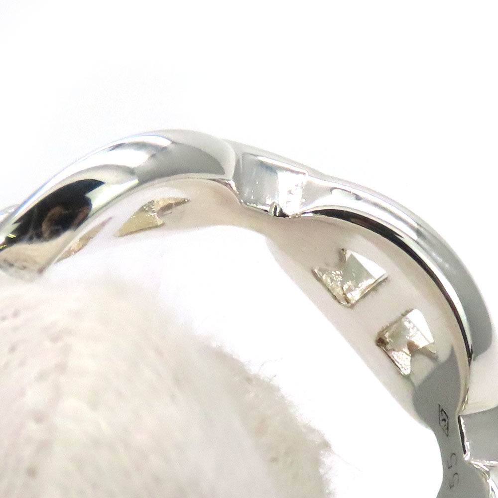 HERMES Ring Silver925 Silver Anchene Chene Dunkle Women Used Authentic