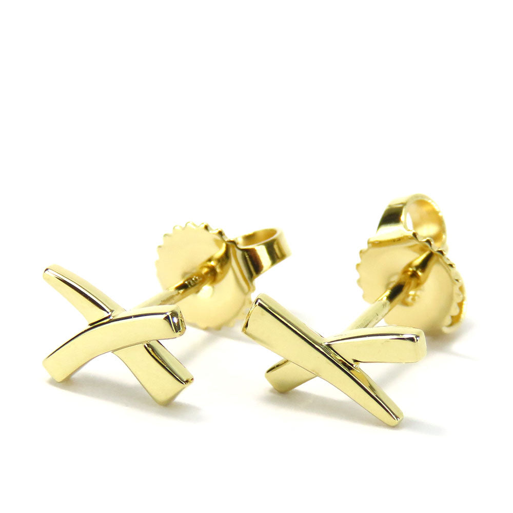 TIFFANY&Co. Pierce K18 yellow gold Yellow Gold Kiss X Women Used Authentic