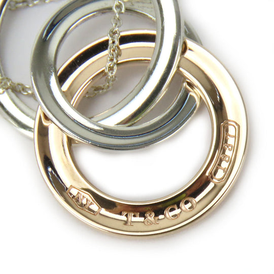 TIFFANY&Co. Necklace Silver925, Rubedo Metal Silver 1837 Interlocking circle Women Used Authentic