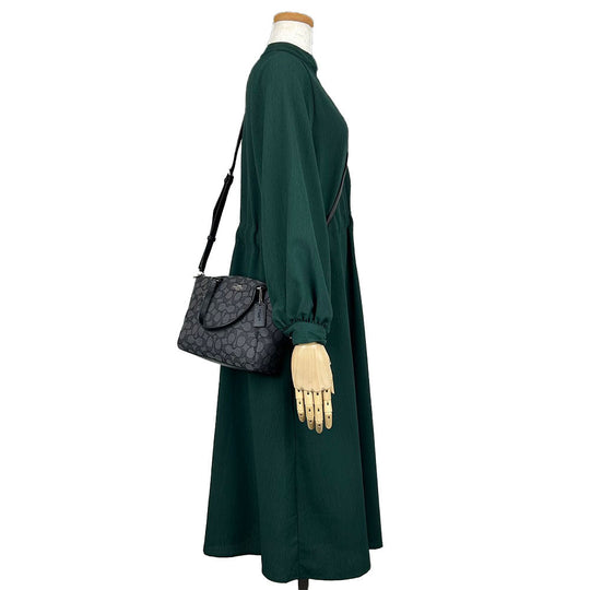 COACH Handbag F27580 Canvas, Leather black Women Used Authentic