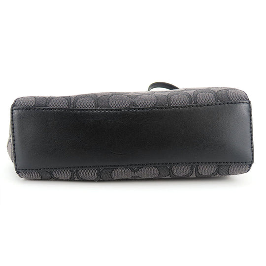 COACH Handbag F27580 Canvas, Leather black Women Used Authentic