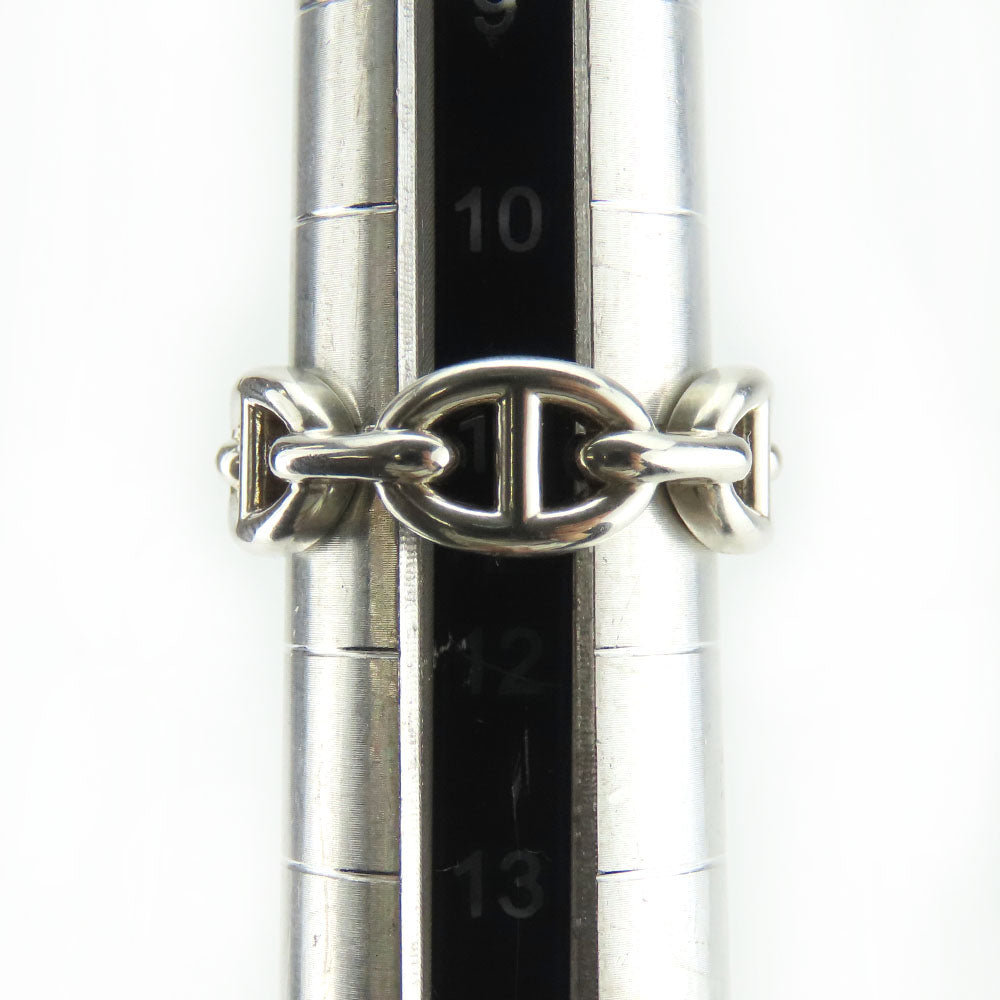 HERMES Ring H109507B Silver925 Silver Anchene Chene Dunkle Women Used Authentic
