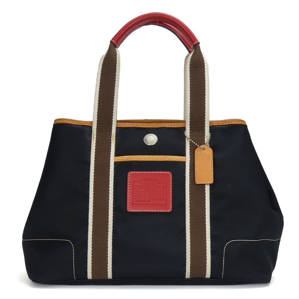 COACH Handbag 5078 Nylon, Leather Red, White Women Used Authentic