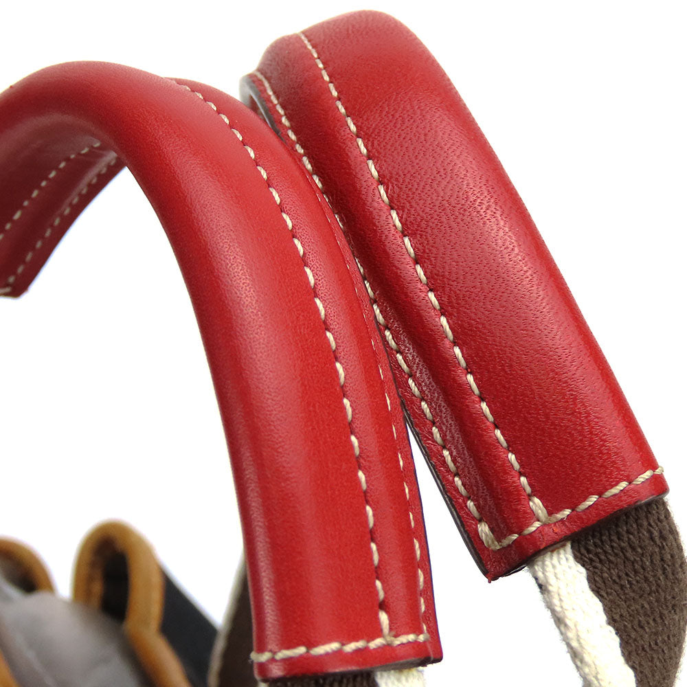 COACH Handbag 5078 Nylon, Leather Red, White Women Used Authentic