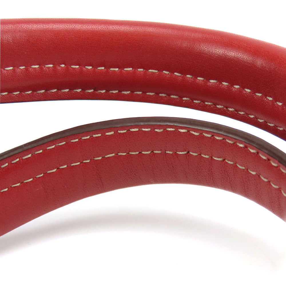 COACH Handbag 5078 Nylon, Leather Red, White Women Used Authentic