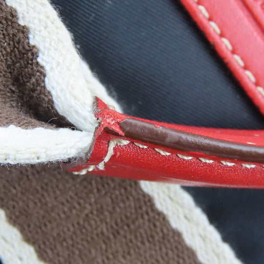 COACH Handbag 5078 Nylon, Leather Red, White Women Used Authentic