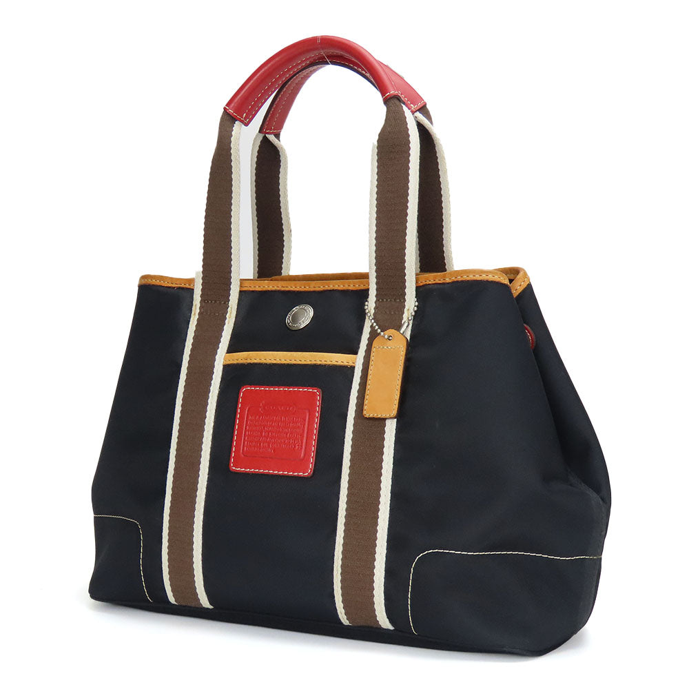 COACH Handbag 5078 Nylon, Leather Red, White Women Used Authentic