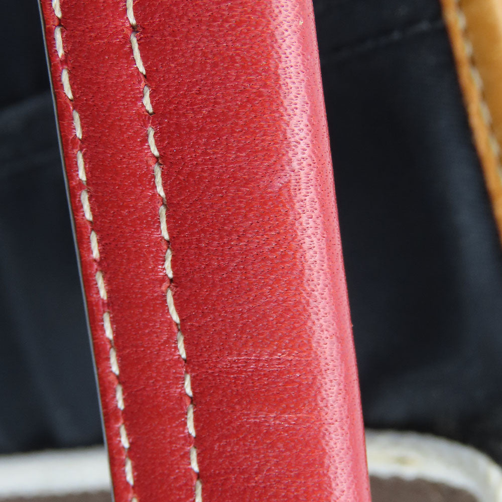 COACH Handbag 5078 Nylon, Leather Red, White Women Used Authentic