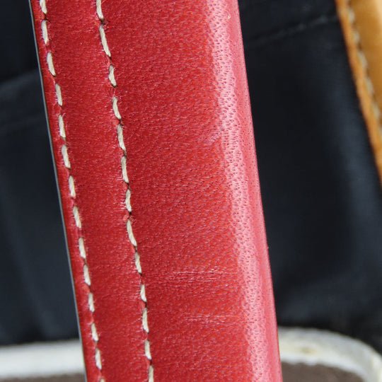 COACH Handbag 5078 Nylon, Leather Red, White Women Used Authentic