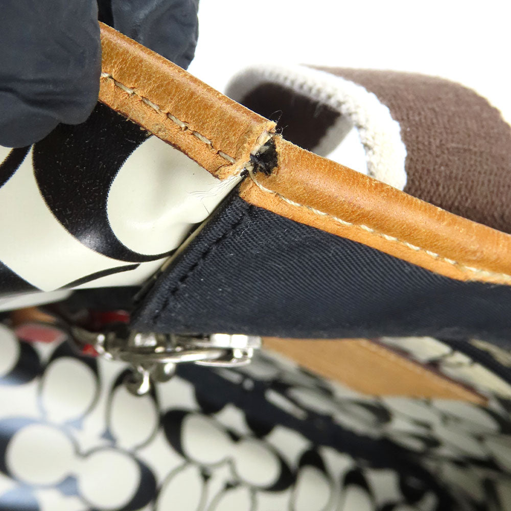 COACH Handbag 5078 Nylon, Leather Red, White Women Used Authentic