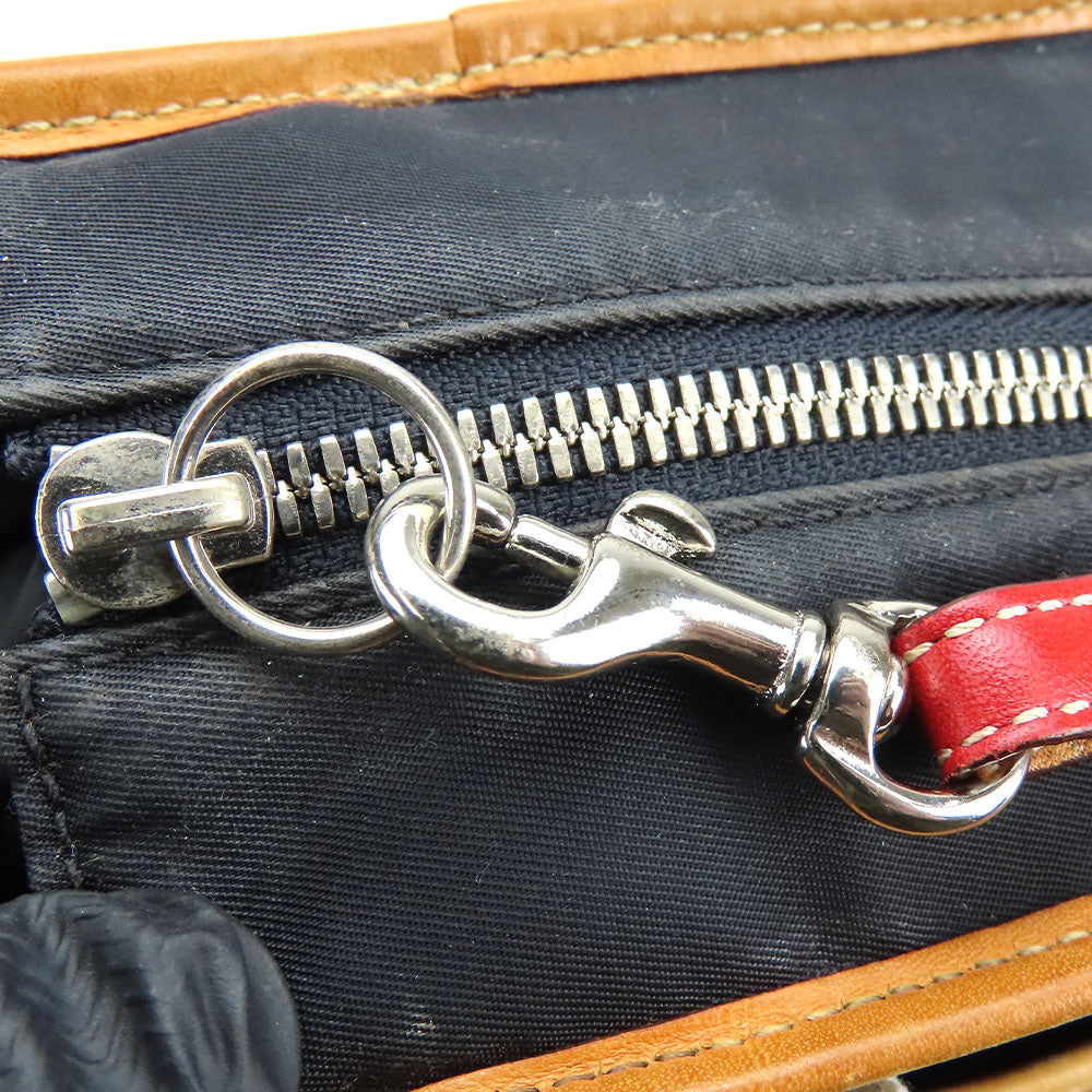 COACH Handbag 5078 Nylon, Leather Red, White Women Used Authentic