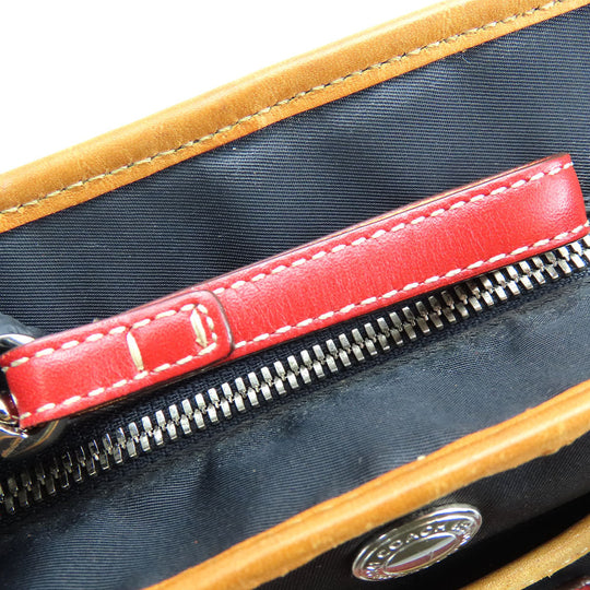 COACH Handbag 5078 Nylon, Leather Red, White Women Used Authentic