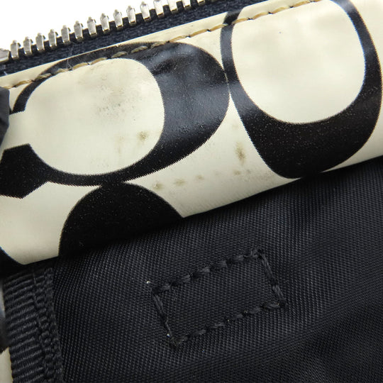 COACH Handbag 5078 Nylon, Leather Red, White Women Used Authentic