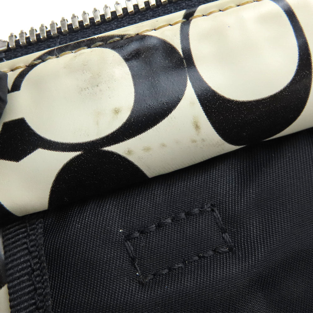 COACH Handbag 5078 Nylon, Leather Red, White Women Used Authentic