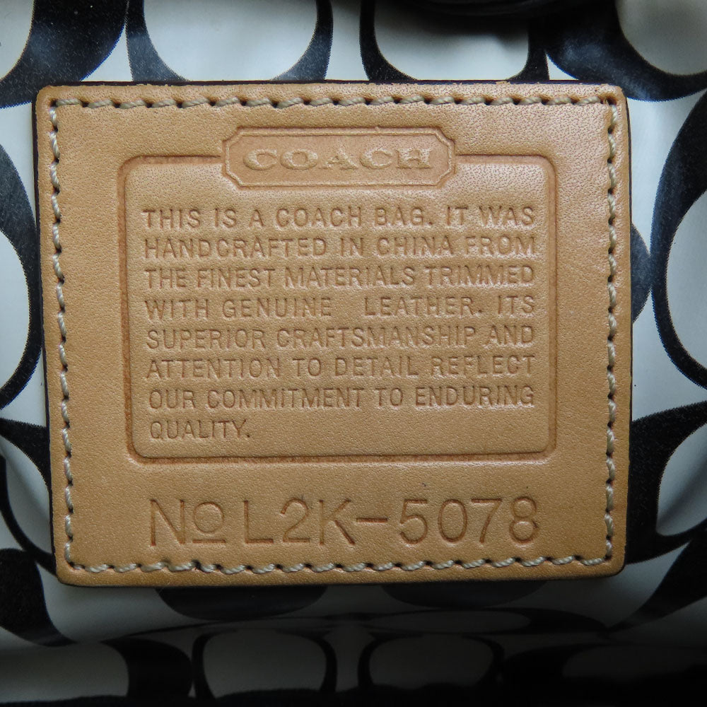 COACH Handbag 5078 Nylon, Leather Red, White Women Used Authentic