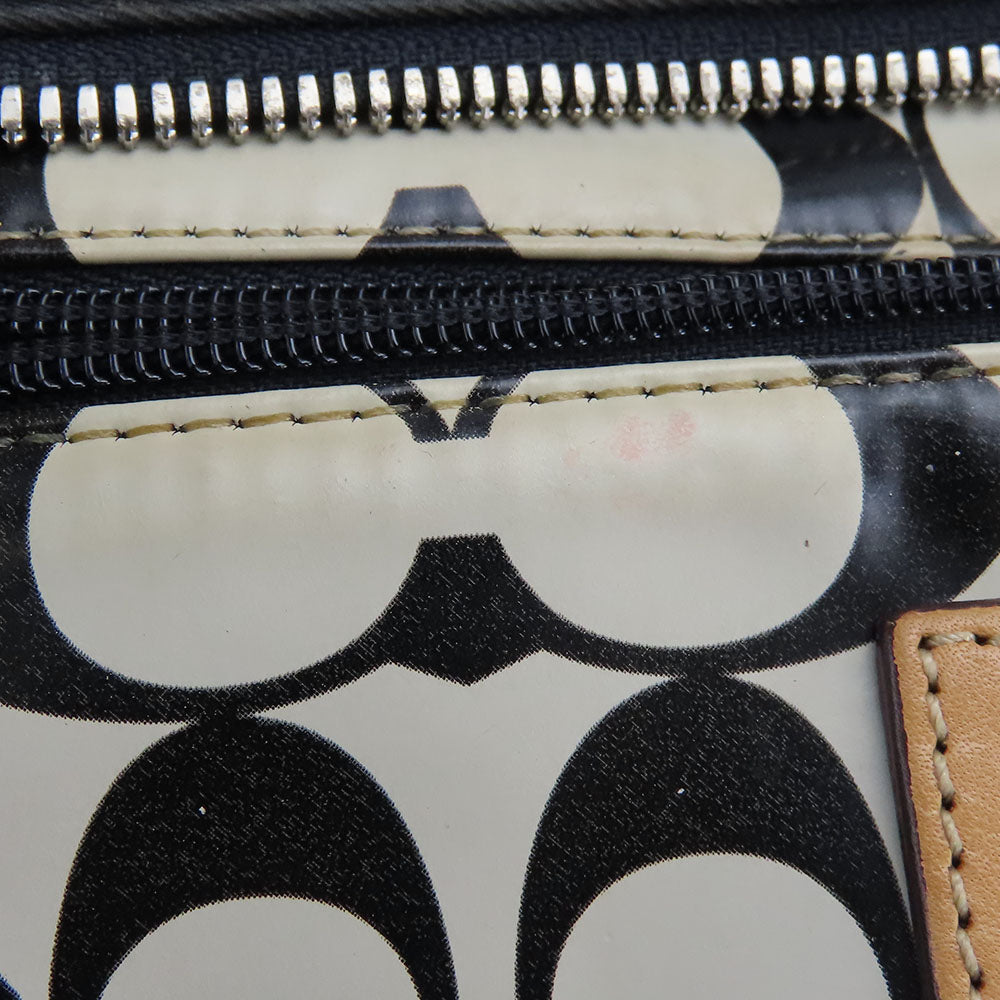 COACH Handbag 5078 Nylon, Leather Red, White Women Used Authentic