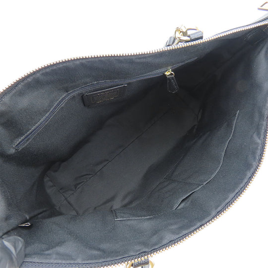 COACH Tote Bag F57526 leather black Women Used Authentic